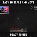 Gray webcam frame overlay for streaming on twitch