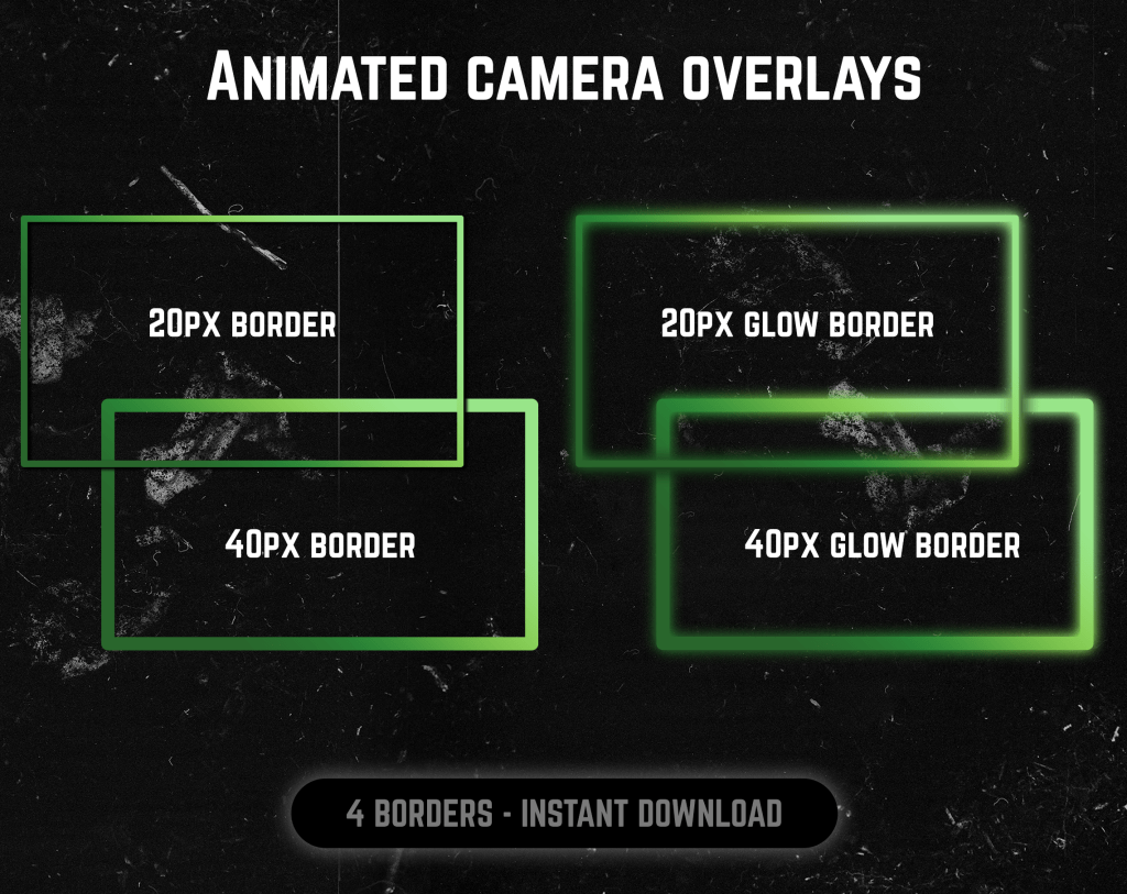 Orange webcam frame overlay for streaming on twitch