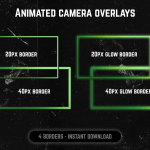 Orange webcam frame overlay for streaming on twitch