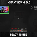 Green Neon webcam frame overlay for streaming on twitch