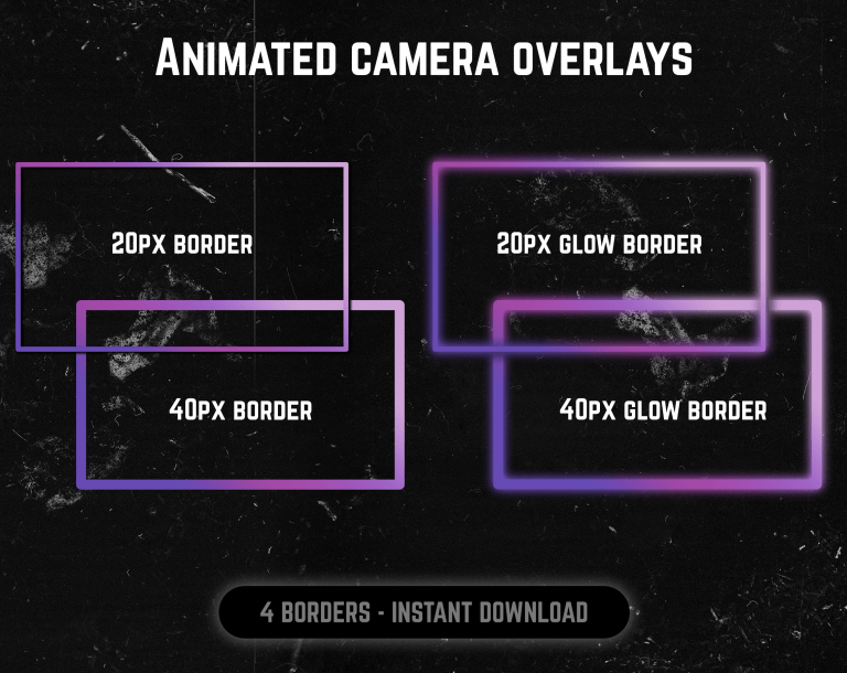 LoFi webcam frame overlay for streaming on twitch