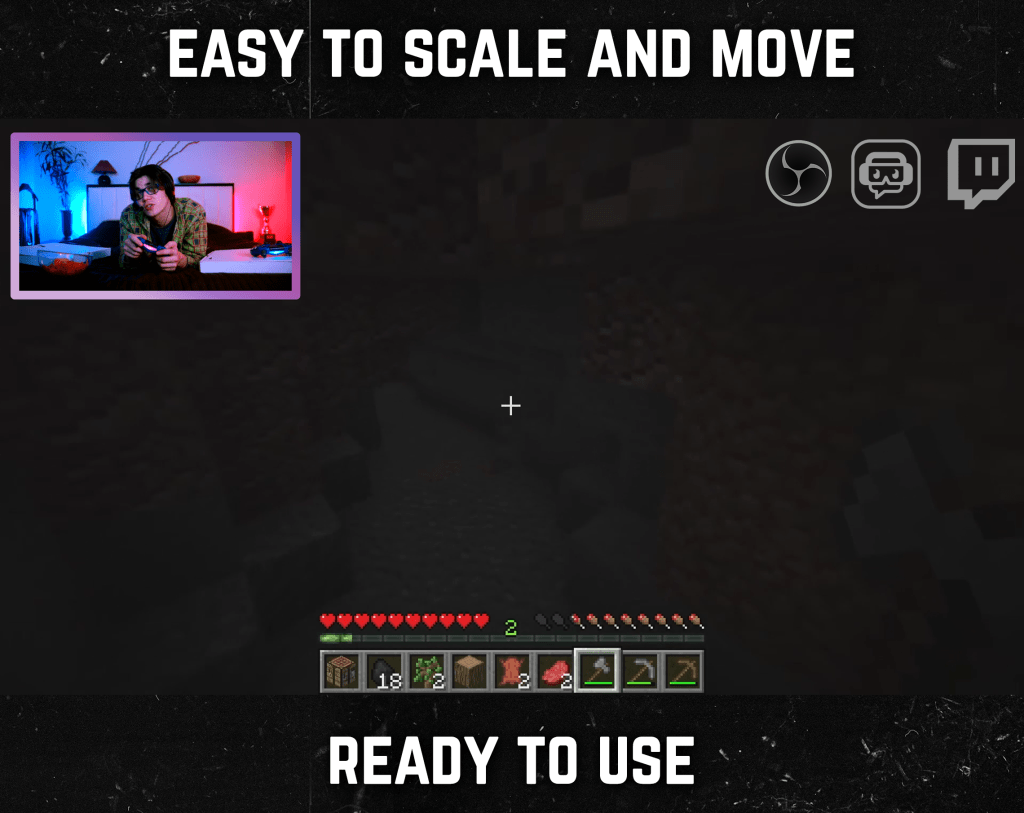 LoFi webcam frame overlay for streaming on twitch