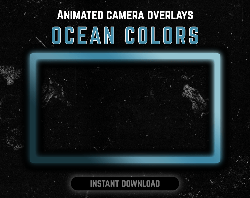 ocean color webcam frame overlay for streaming on twitch