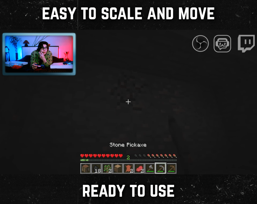 ocean color webcam frame overlay for streaming on twitch