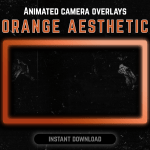 Orange webcam frame overlay for streaming on twitch