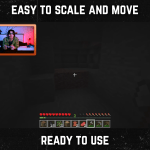 Orange webcam frame overlay for streaming on twitch
