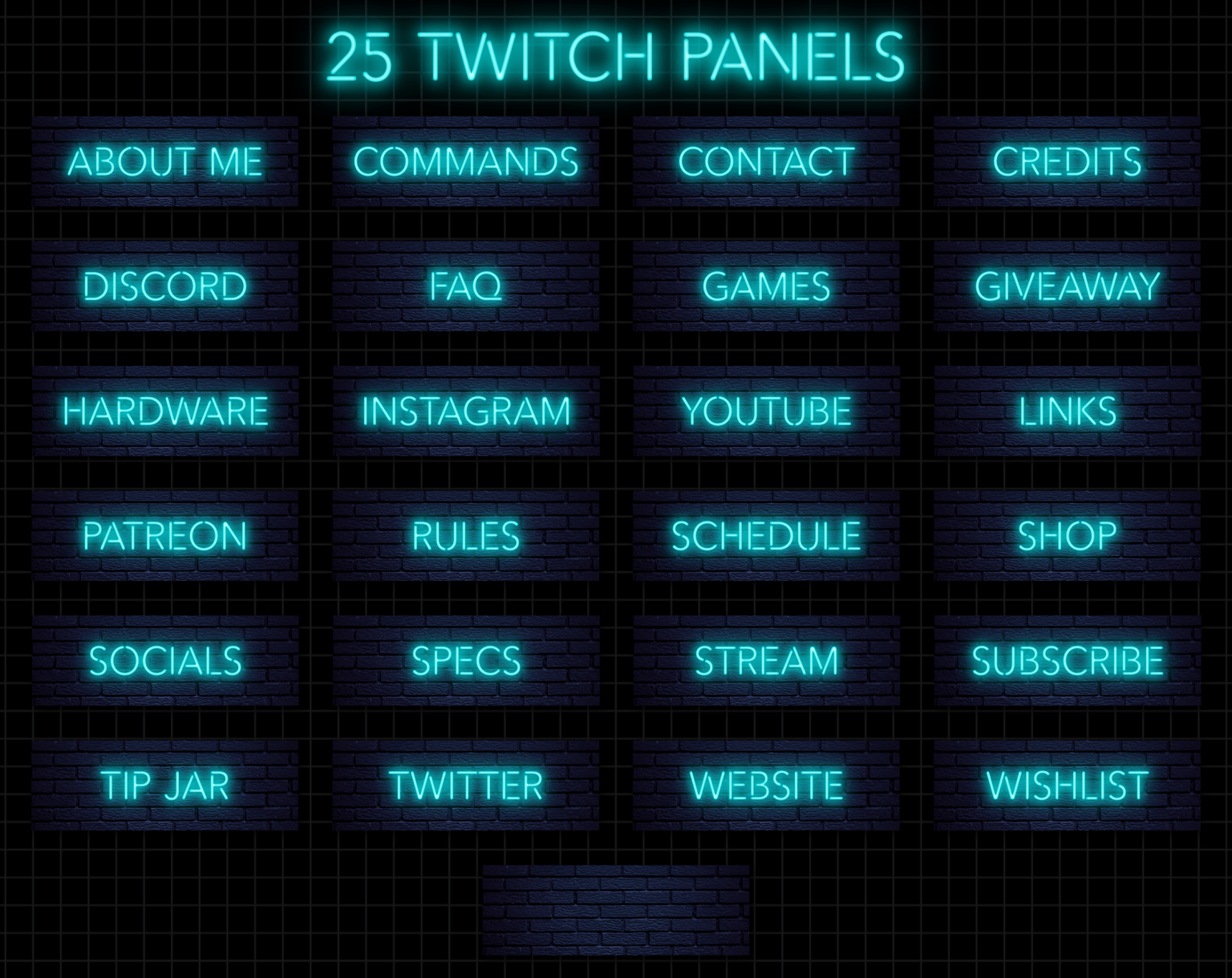 Twitch Panels - Oakway Graphics