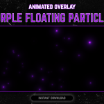 Twitch Overlays & Stream Decorations - Floating Particles in Purple Color