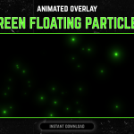 Twitch Overlays & Stream Decorations - Floating Particles in Green Color
