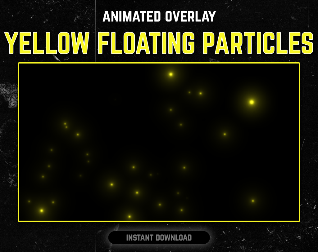 Twitch Overlays & Stream Decorations - Floating Particles in YellowColor