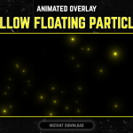 Twitch Overlays & Stream Decorations - Floating Particles in YellowColor