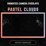 Pastel Clouds webcam frame overlay for streaming on twitch