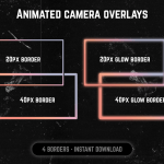 Pastel Clouds webcam frame overlay for streaming on twitch