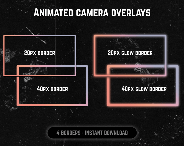 Pastel Clouds webcam frame overlay for streaming on twitch