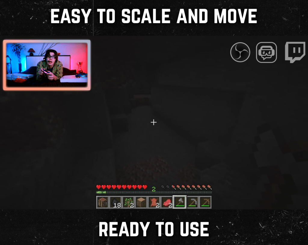 Pastel Clouds webcam frame overlay for streaming on twitch