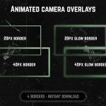 Plant color webcam frame overlay for streaming on twitch in cottagecore style