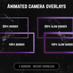 Purple webcam frame overlay for streaming on twitch