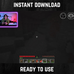 Purple Neon webcam frame overlay for streaming on twitch
