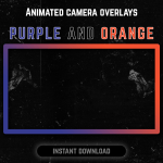 Purple and Orange webcam frame overlay for streaming on twitch