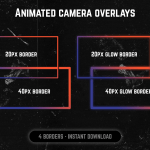 Purple and Orange webcam frame overlay for streaming on twitch