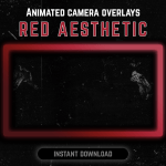 Red webcam frame overlay for streaming on twitch