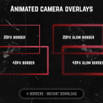 Red webcam frame overlay for streaming on twitch