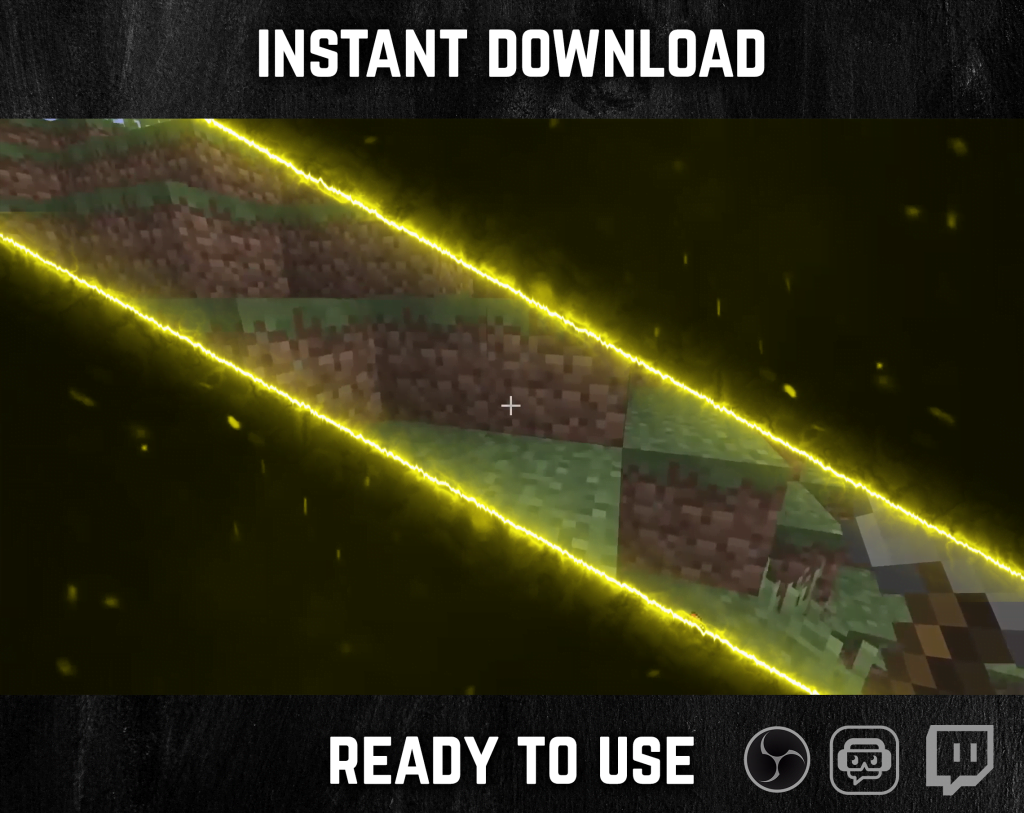 Yellow Electric Neon Stinger Transition for streaming