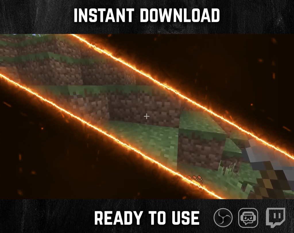 Orange Electric Neon Stinger Transition for streaming