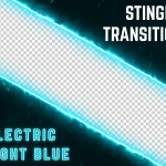 Light Blue Electric Neon Stinger Transition for streaming