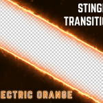 Orange Electric Neon Stinger Transition for streaming