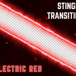 Red Electric Neon Stinger Transition for streaming