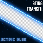 Blue Electric Neon Stinger Transition for streaming