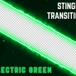 Green Electric Neon Stinger Transition for streaming