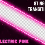 Pink Electric Neon Stinger Transition for streaming