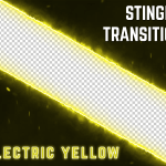 Yellow Electric Neon Stinger Transition for streaming