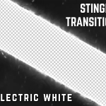 White Electric Neon Stinger Transition for streaming