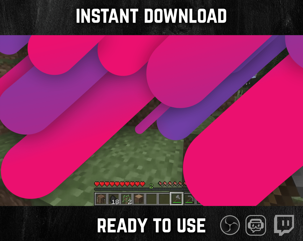 Purple and Pink Stripes Stinger Transition for streaming