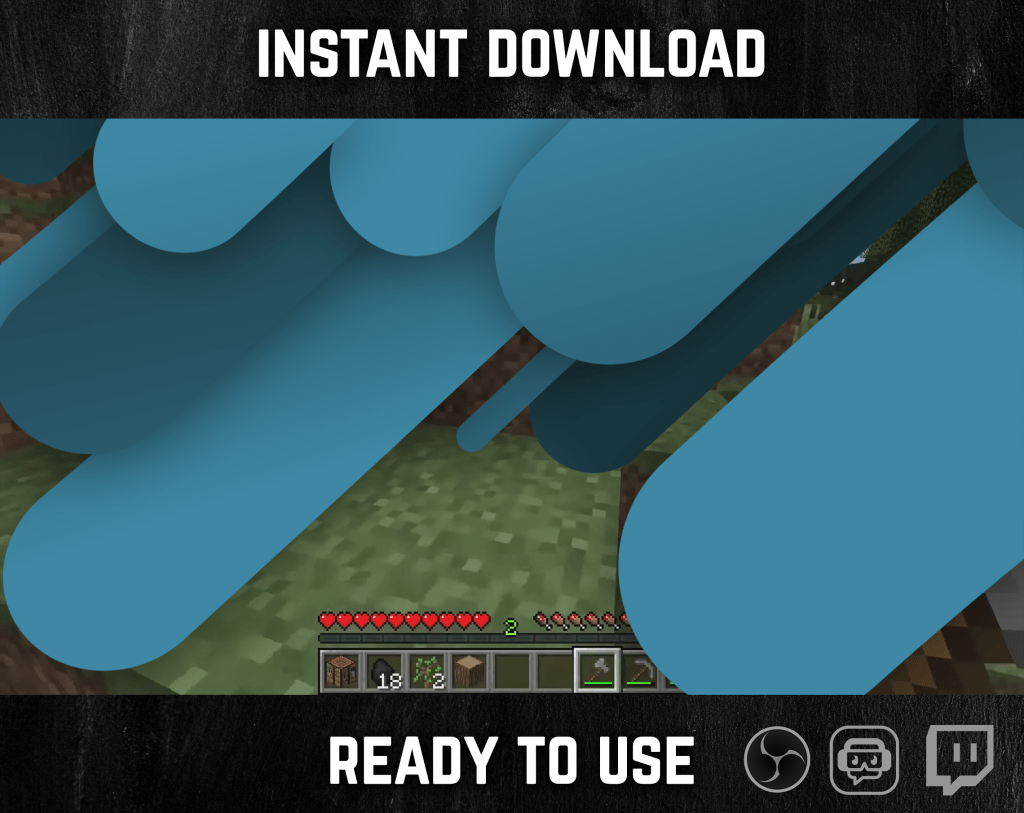 Ocean Blue Stripes Stinger Transition for streaming