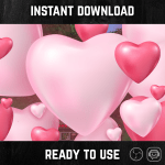 Cute Hearts Stinger Transition for streaming on valentines day