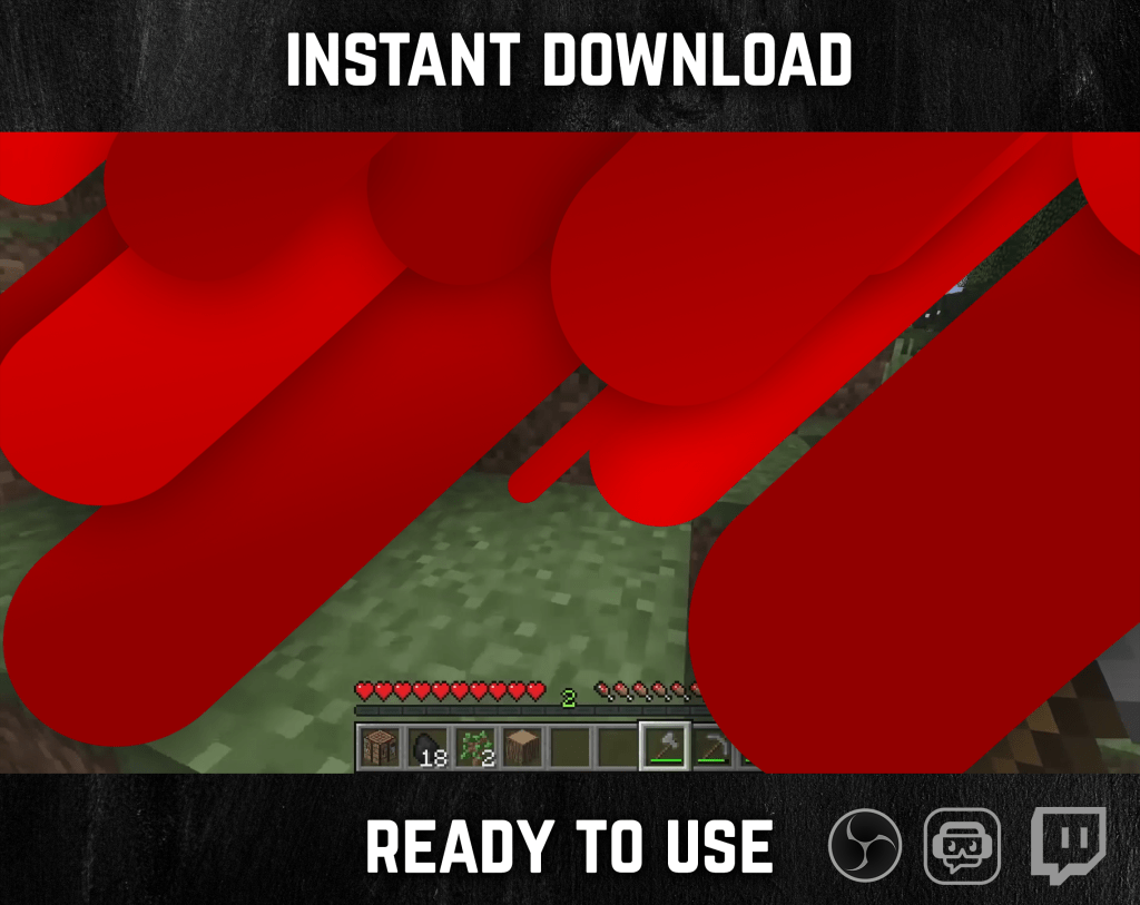 Red Stripes Stinger Transition for streaming