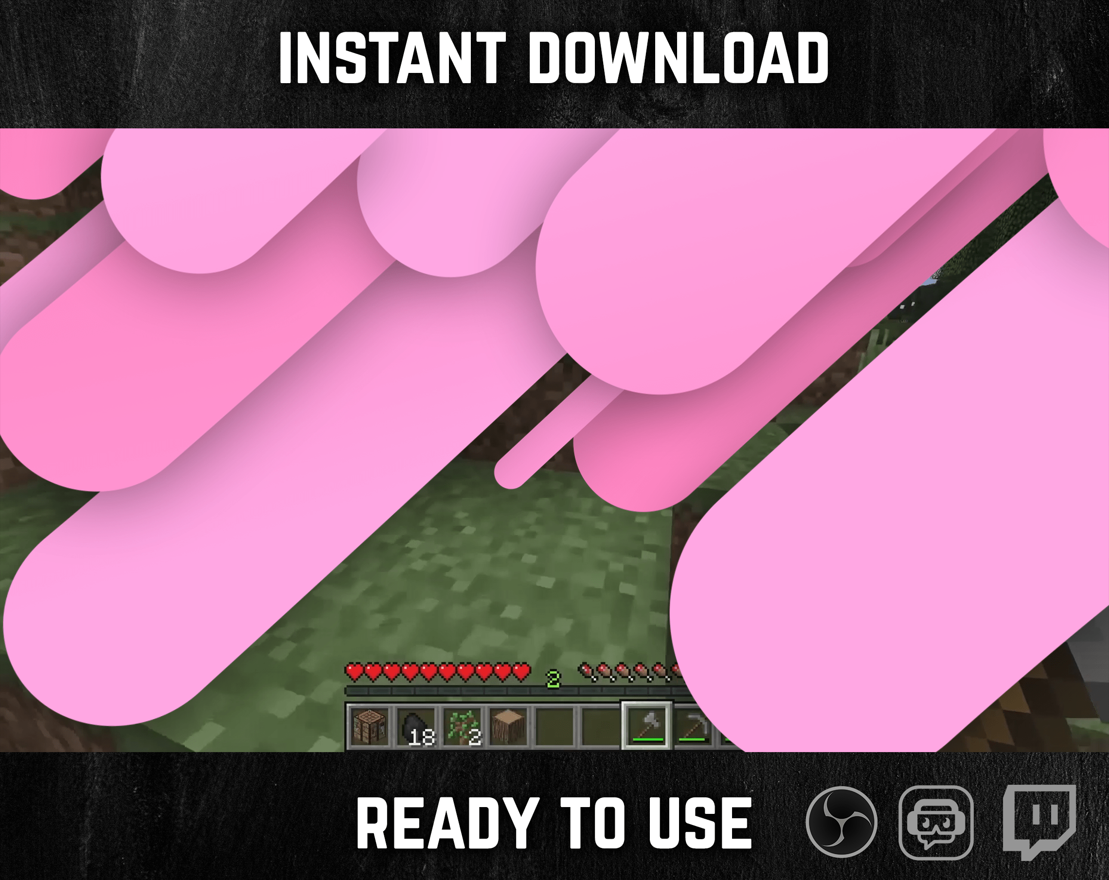 Baby Pink Stripes Stinger Transition for streaming