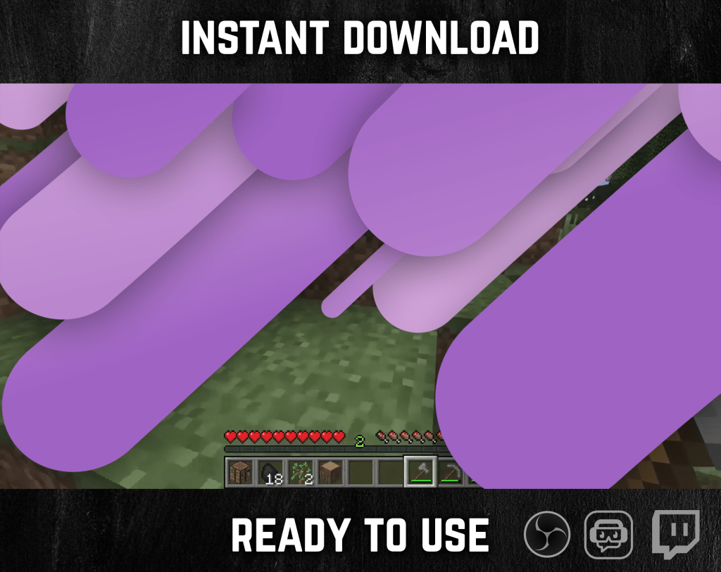 Lofi Purple Stripes Stinger Transition for streaming