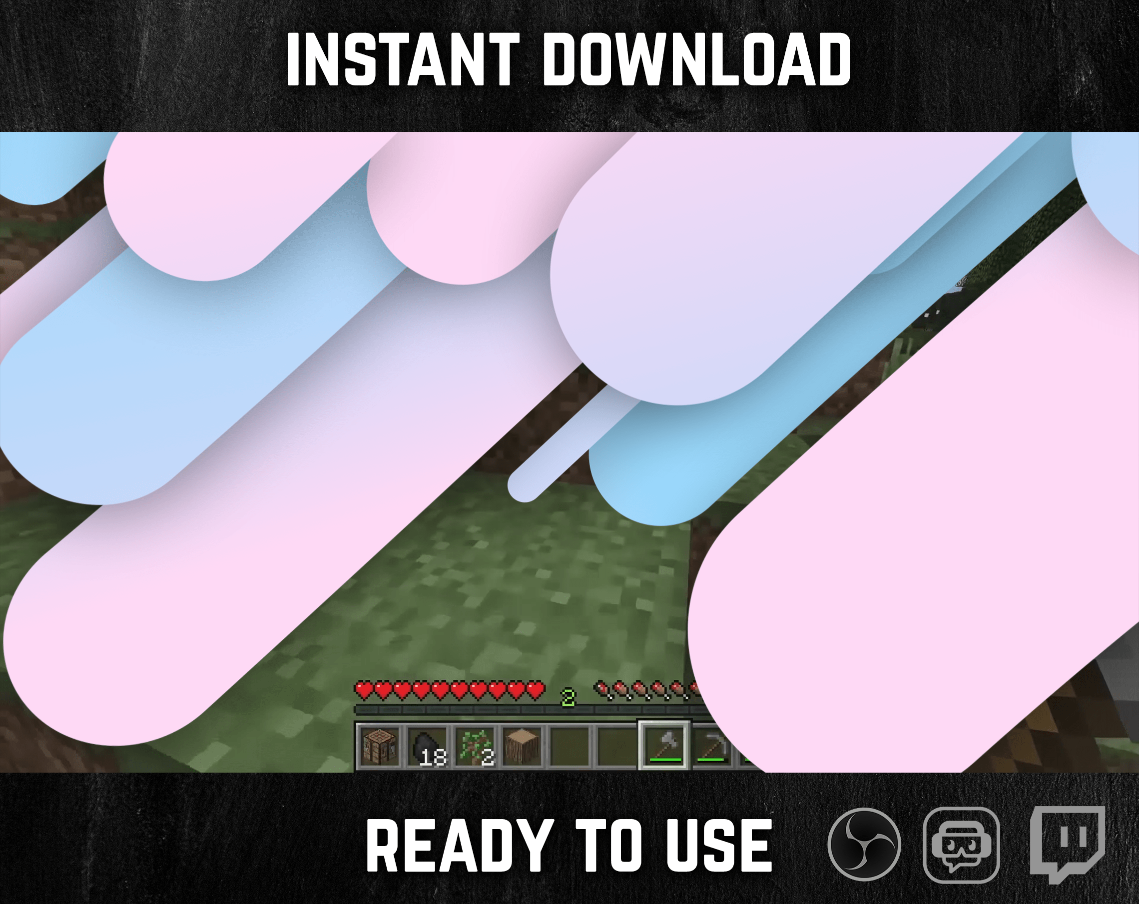 Kawaii Stripes Stinger Transition for streaming