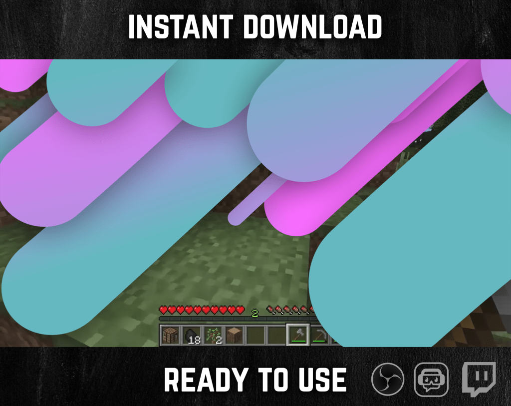 Vaporwave Stripes Stinger Transition for streaming