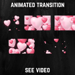 Cute Hearts Stinger Transition for streaming on valentines day
