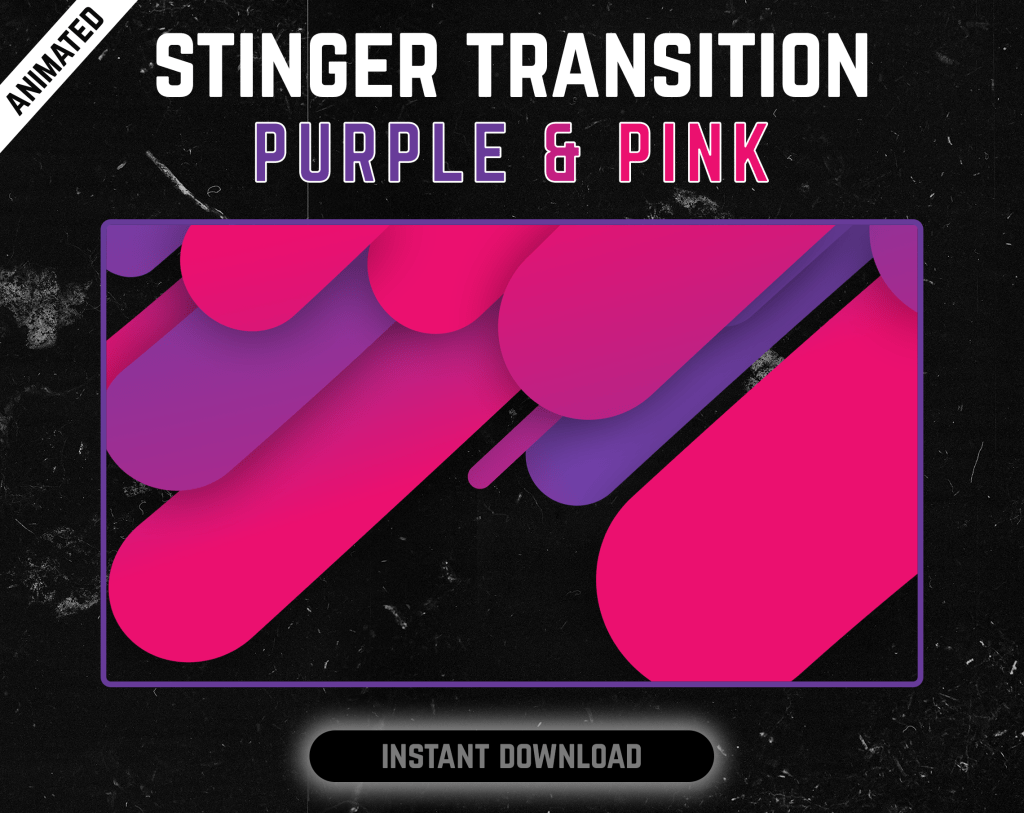 Purple and Pink Stripes Stinger Transition for streaming