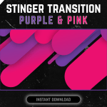 Purple and Pink Stripes Stinger Transition for streaming