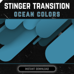 Ocean Blue Stripes Stinger Transition for streaming