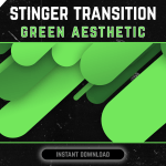 Green Stripes Stinger Transition for streaming