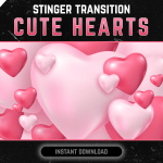 Cute Hearts Stinger Transition for streaming on valentines day